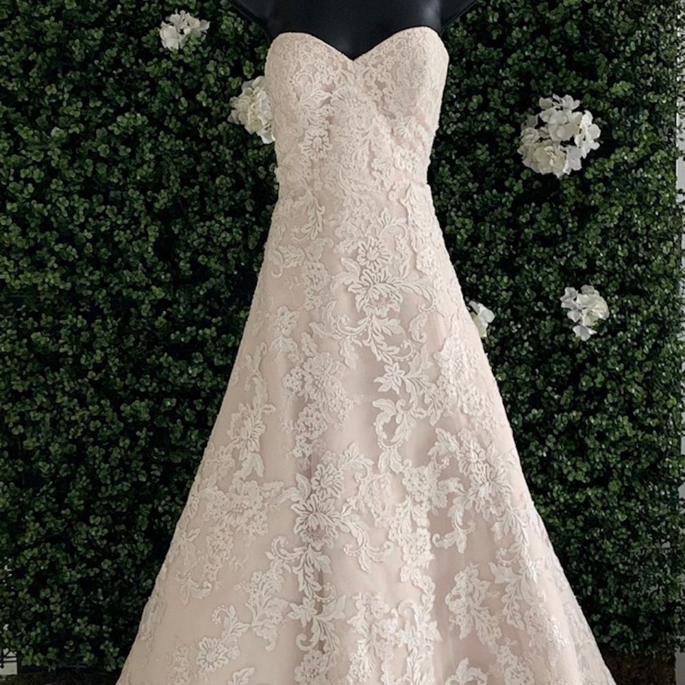 Allure 9109 Size 10 Lace Champagne Ivory